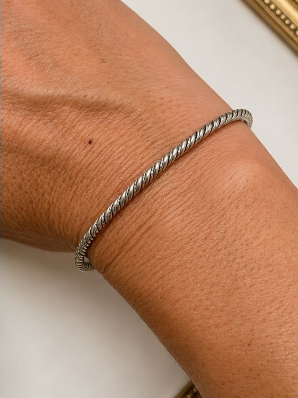 925 Sterling Silver Twisted Cable Cuff Bracelet • Minimalist Southwestern Rope